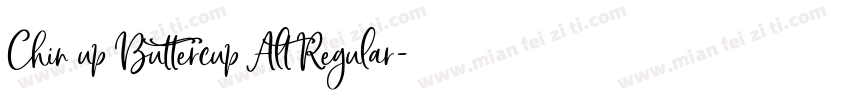 Chin up Buttercup Alt Regular字体转换